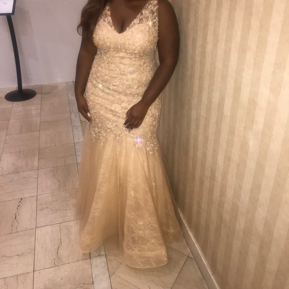 Embellished Mermaid gown Prom dress